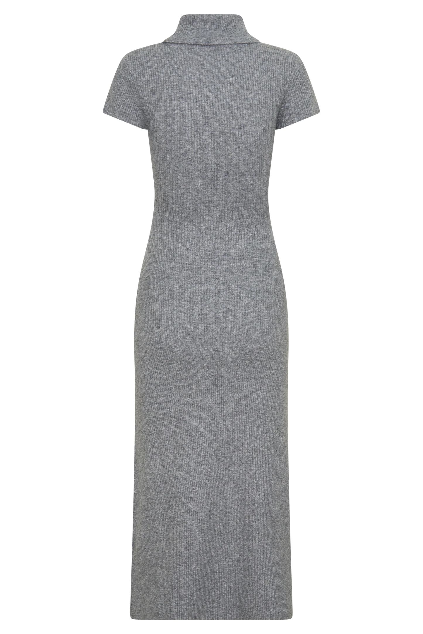 Goldie High Neck Knit Midi Dress Grey Marle Bodycon