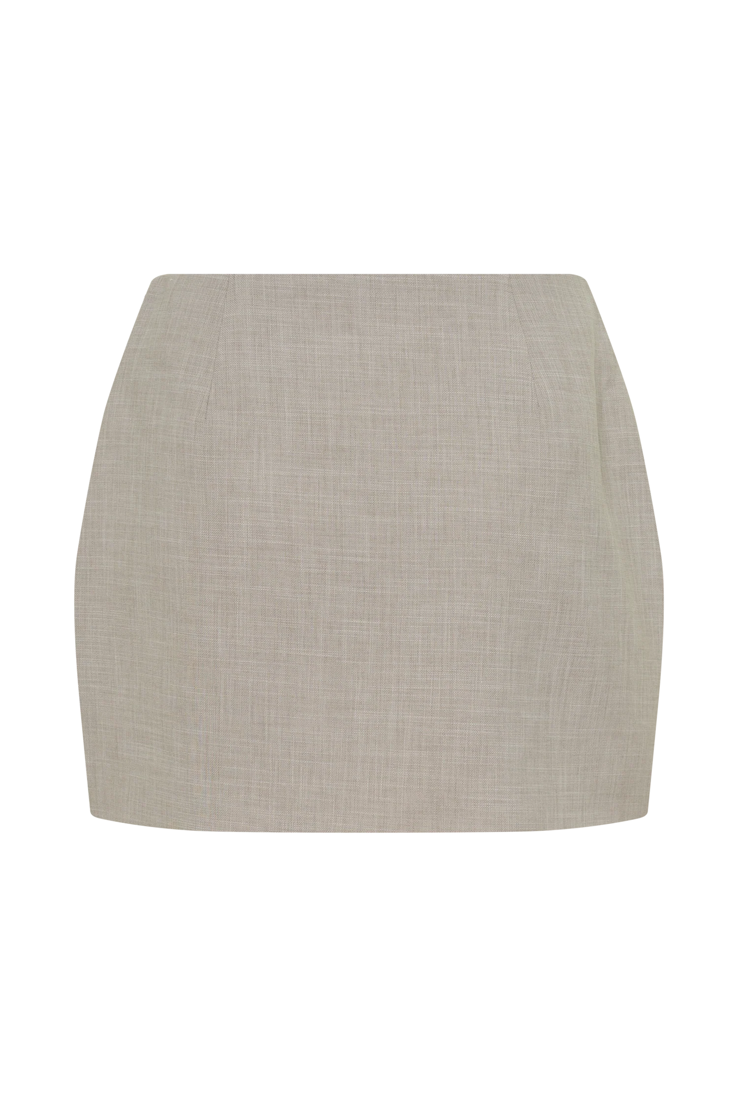 Laila Suiting Mini Skirt Grey Tailored High Waist Office