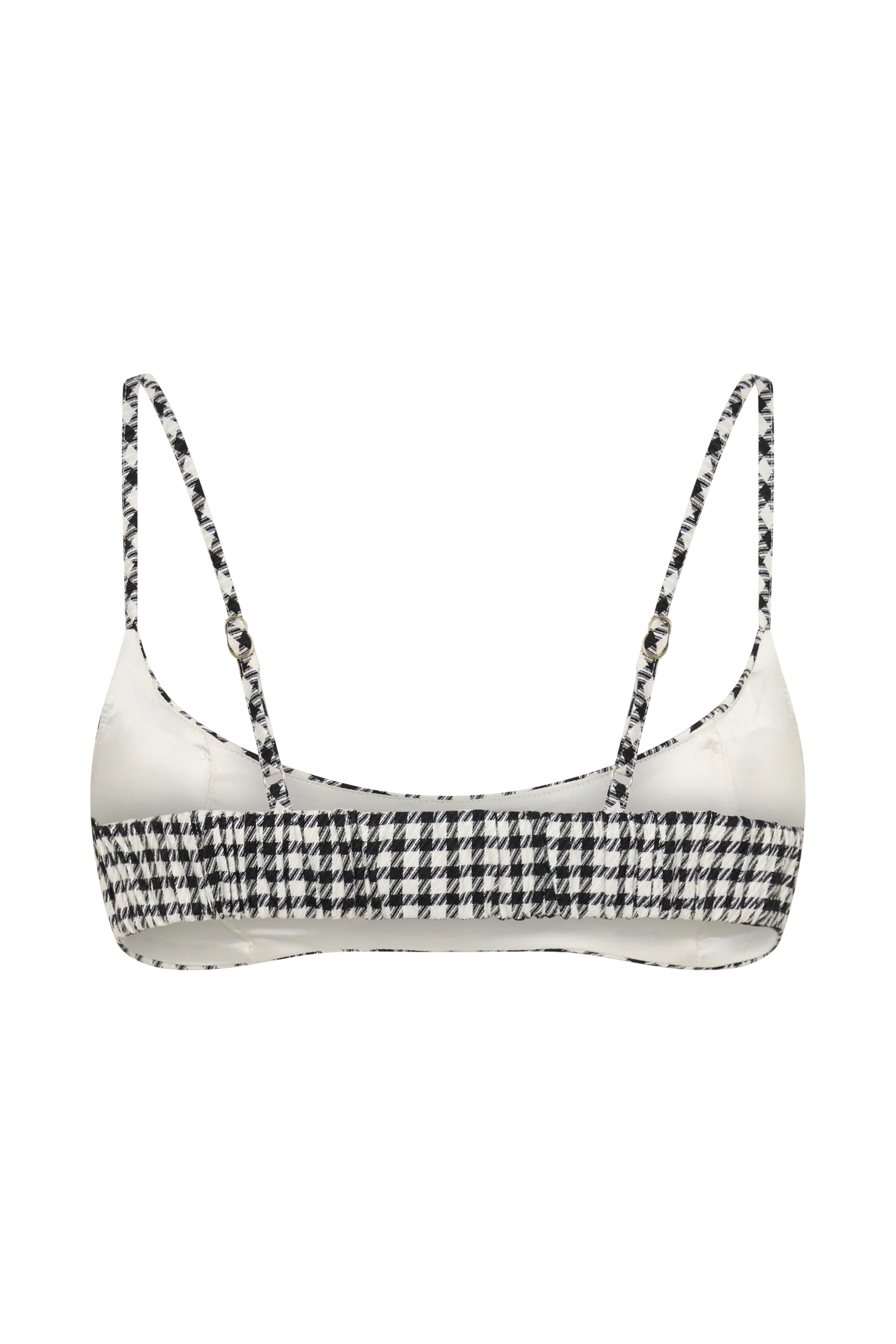 Amelie Tweed Bralette Houndstooth Cropped Structured