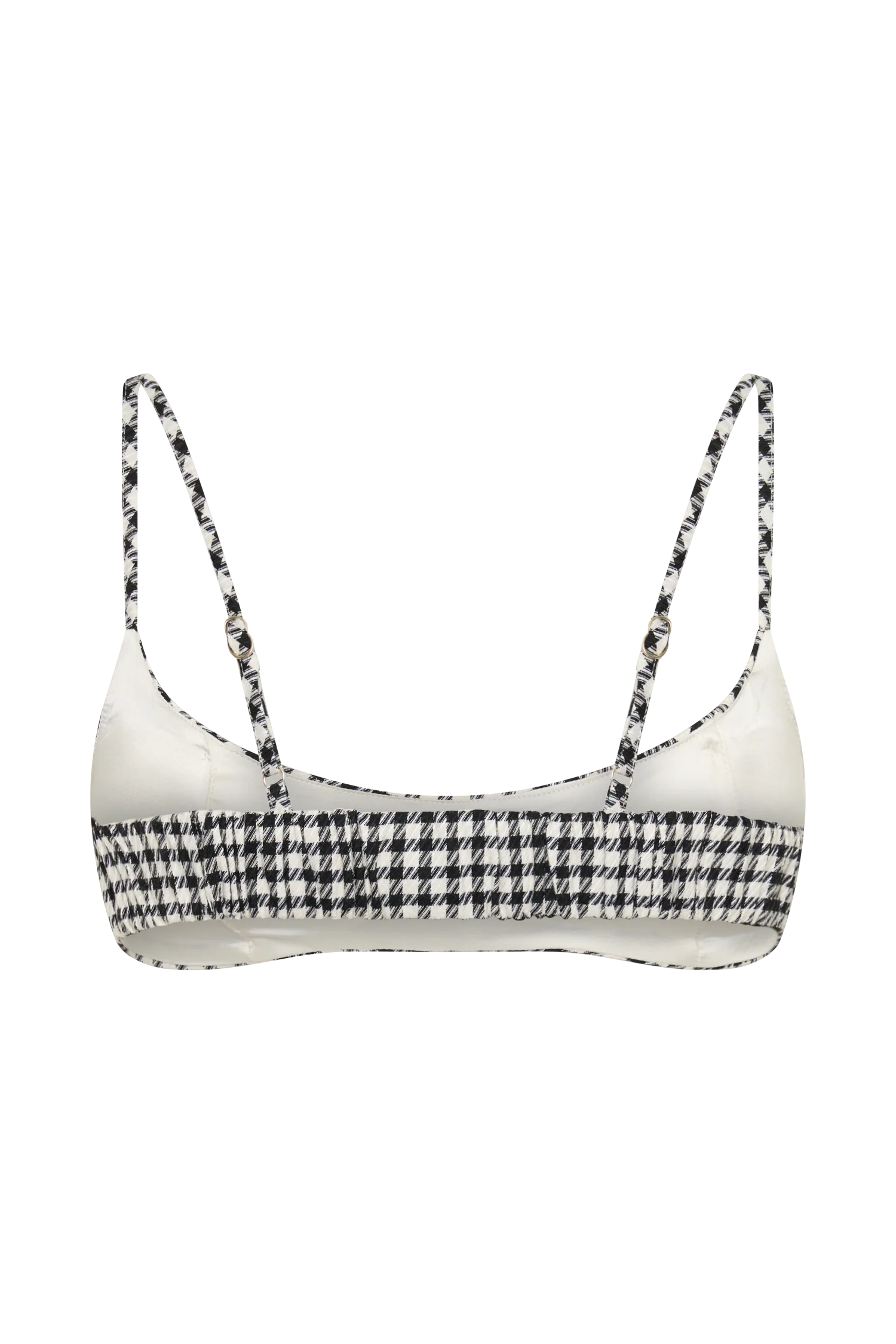 Amelie Tweed Bralette Houndstooth Cropped Structured