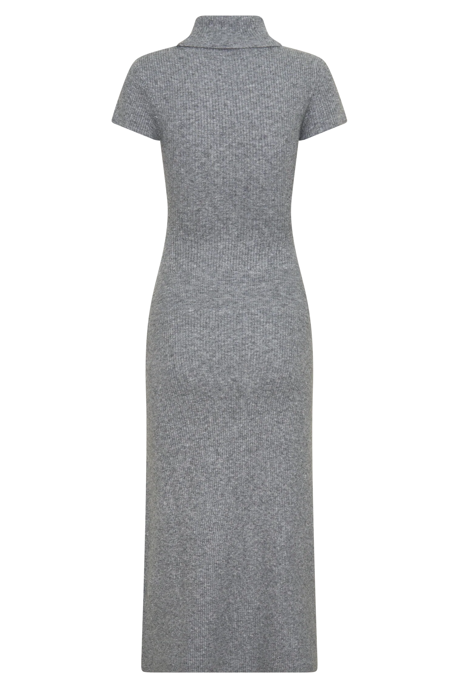 Goldie High Neck Knit Midi Dress Grey Marle Bodycon