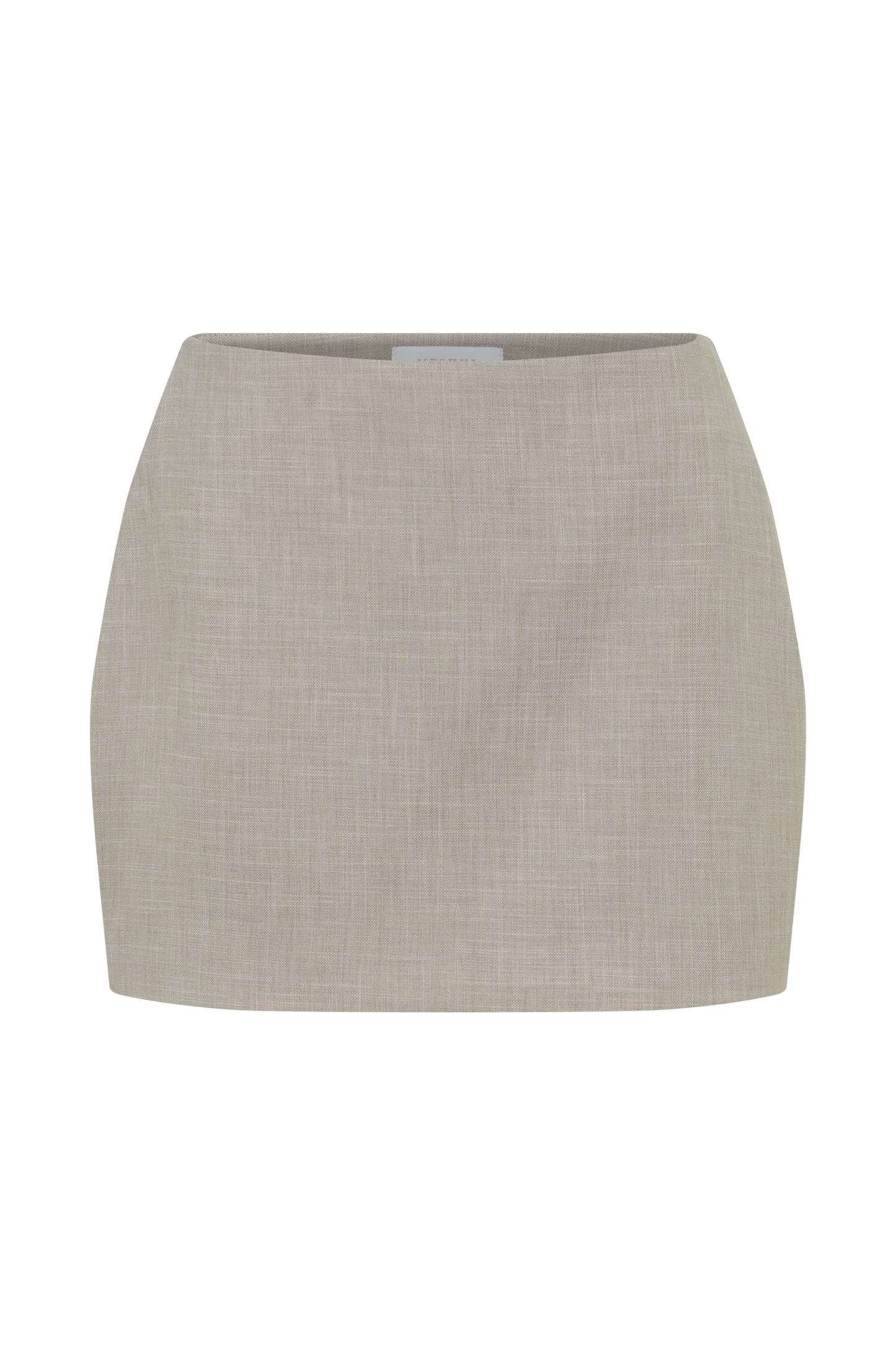 Laila Suiting Mini Skirt Grey Tailored High Waist Office