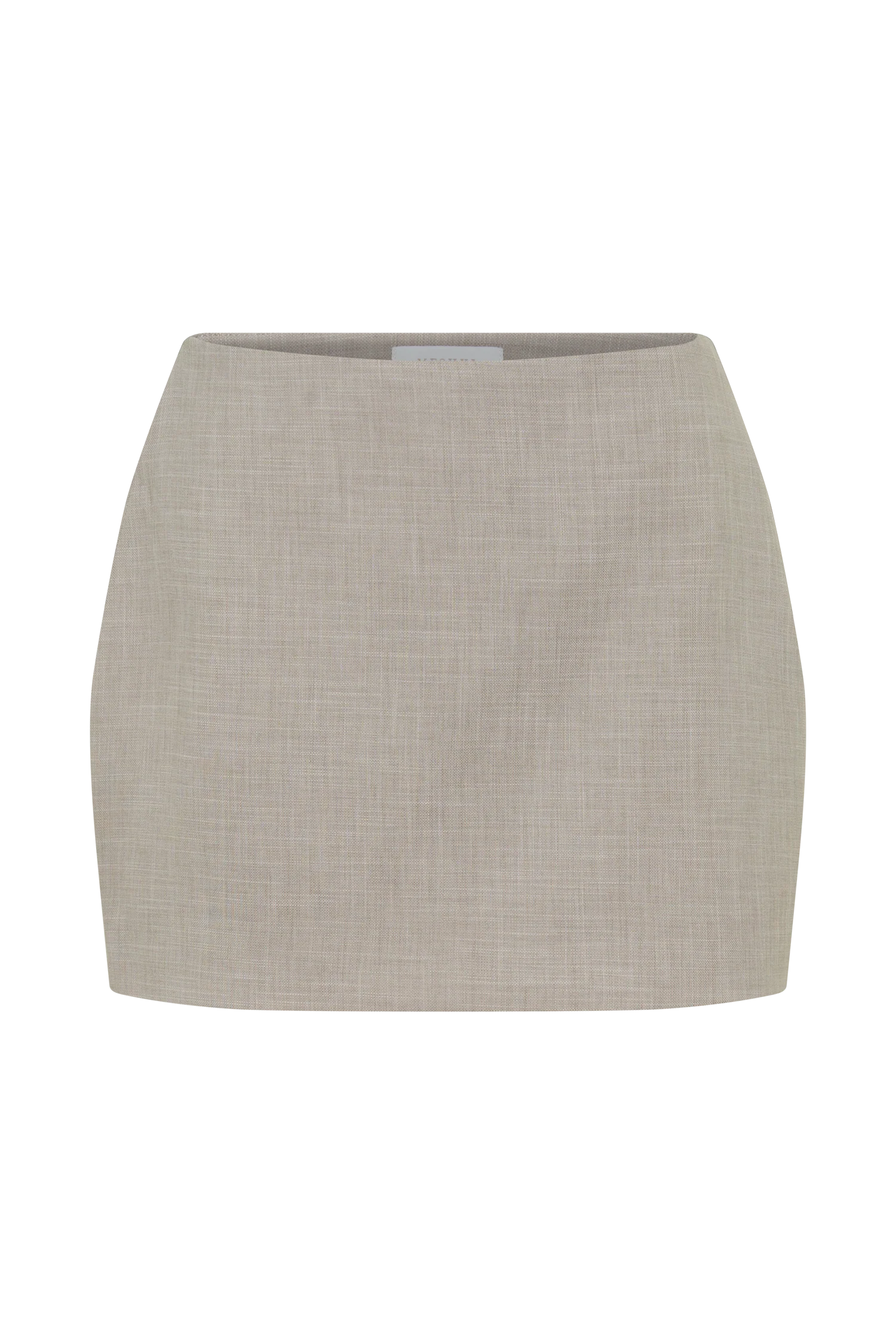 Laila Suiting Mini Skirt Grey Tailored High Waist Office