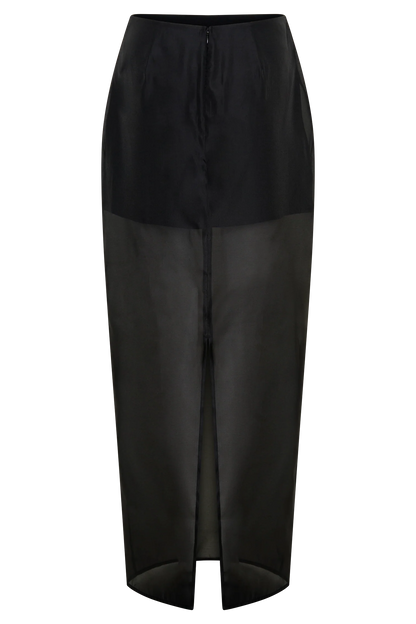 Ximena Organza Maxi Skirt Black Ethereal Formal Evening